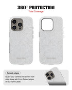 iPhone 15 Pro Max Tank Case | Textures (Ivory Grain)