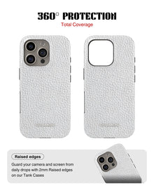 iPhone 15 Pro Max Tank Case | Textures (Ivory Grain)