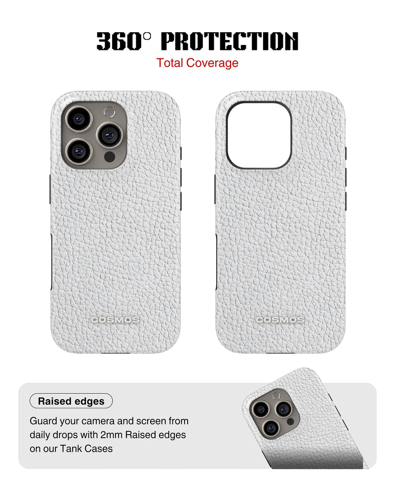 iPhone 15 Pro Max Tank Case | Textures (Ivory Grain)