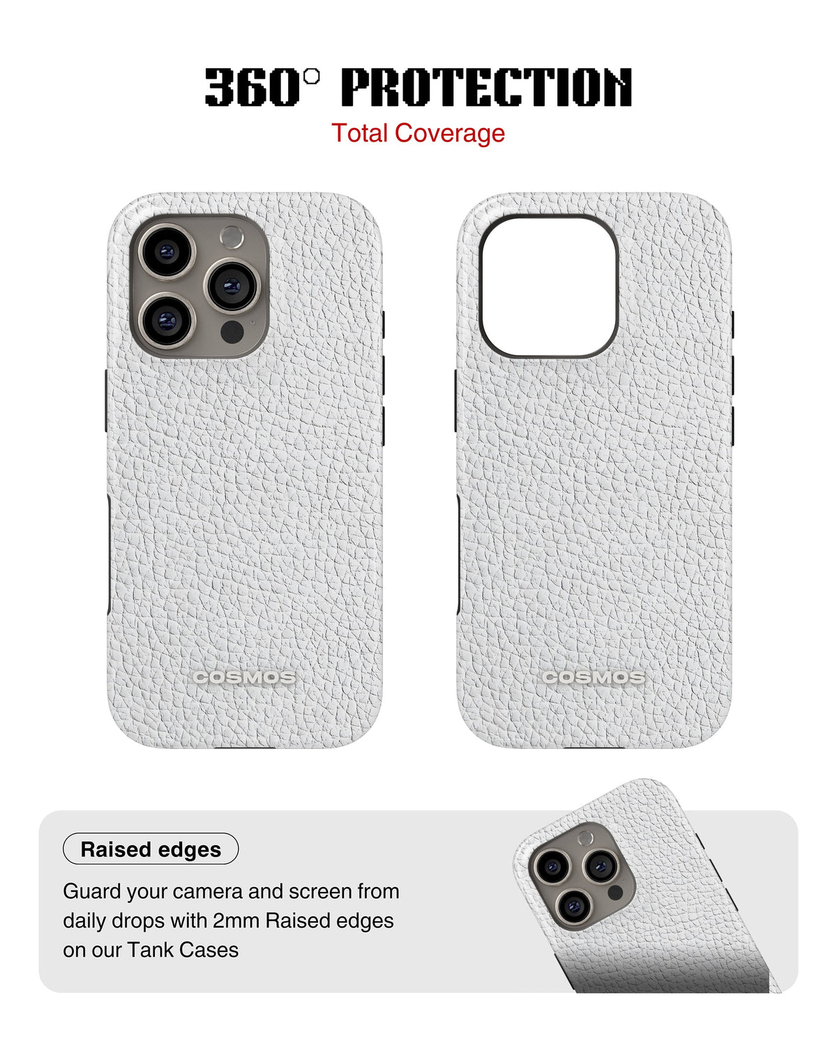 iPhone 13 Pro Max Tank Case | Textures (Ivory Grain)