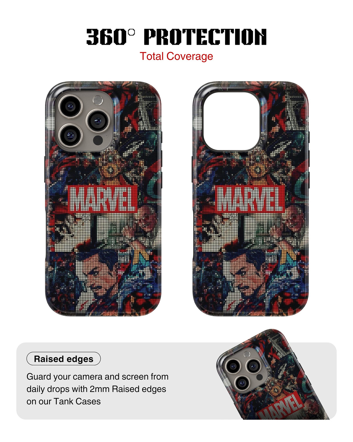 iPhone 12 Pro Tank Case | Superhero (Marvel Mosaic)