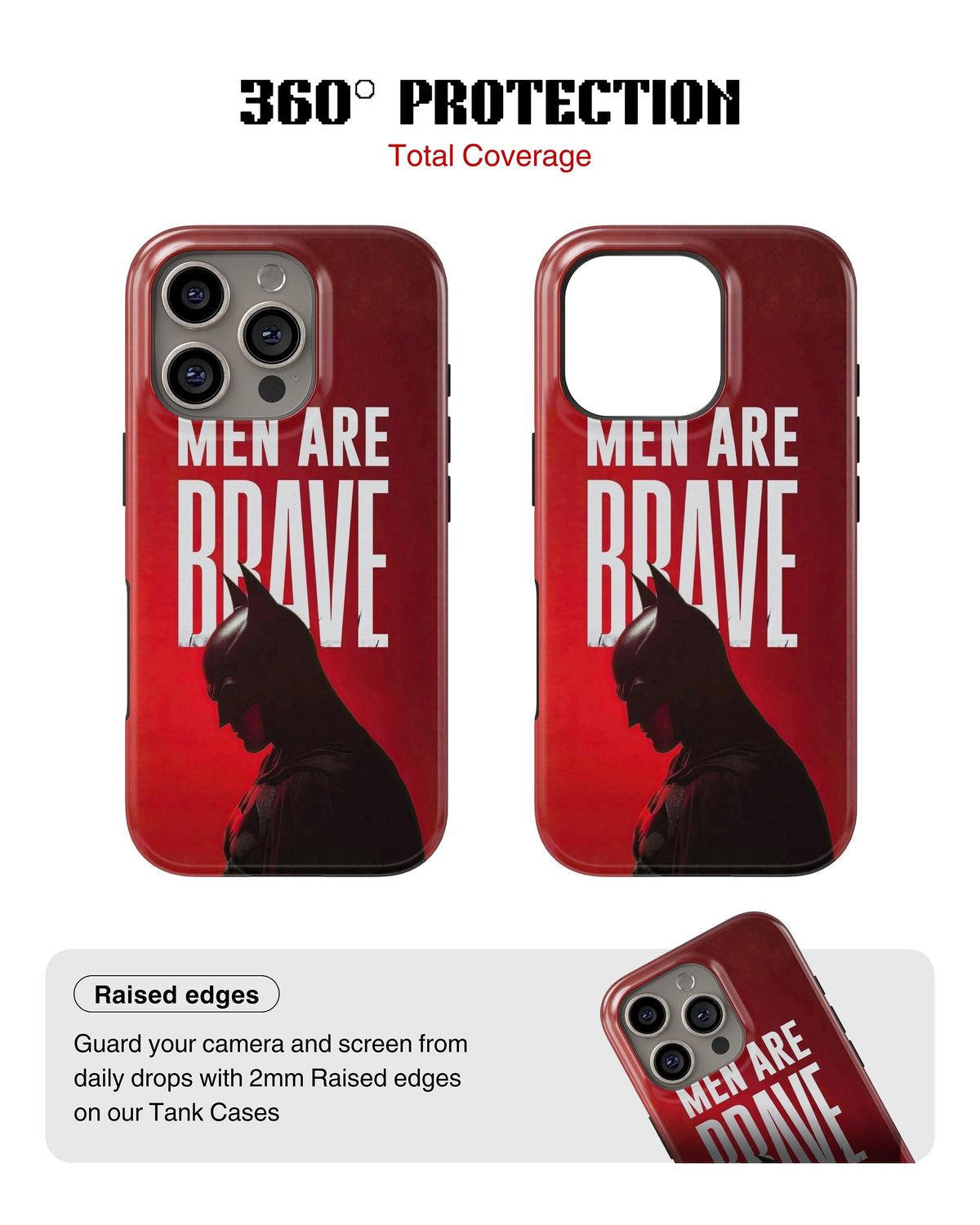 iPhone 12 Pro Max Tank Case | Superhero (Men are Brave)