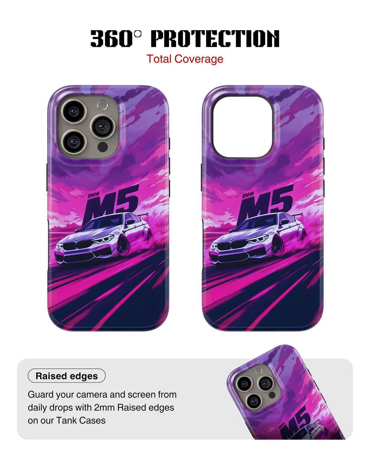 iPhone 15 Pro Tank Case | Sports Car (Neon Velocity)