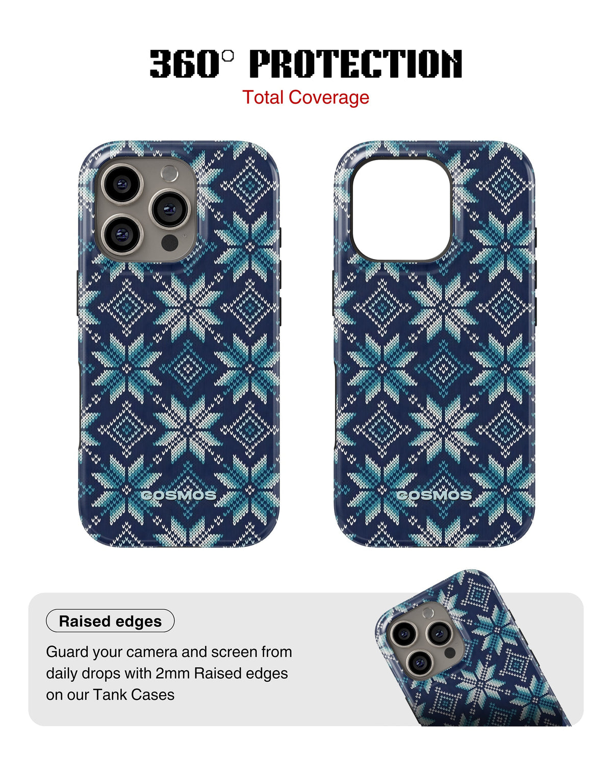 iPhone 12 Pro Max Tank Case | Textures (Nordic Frost)