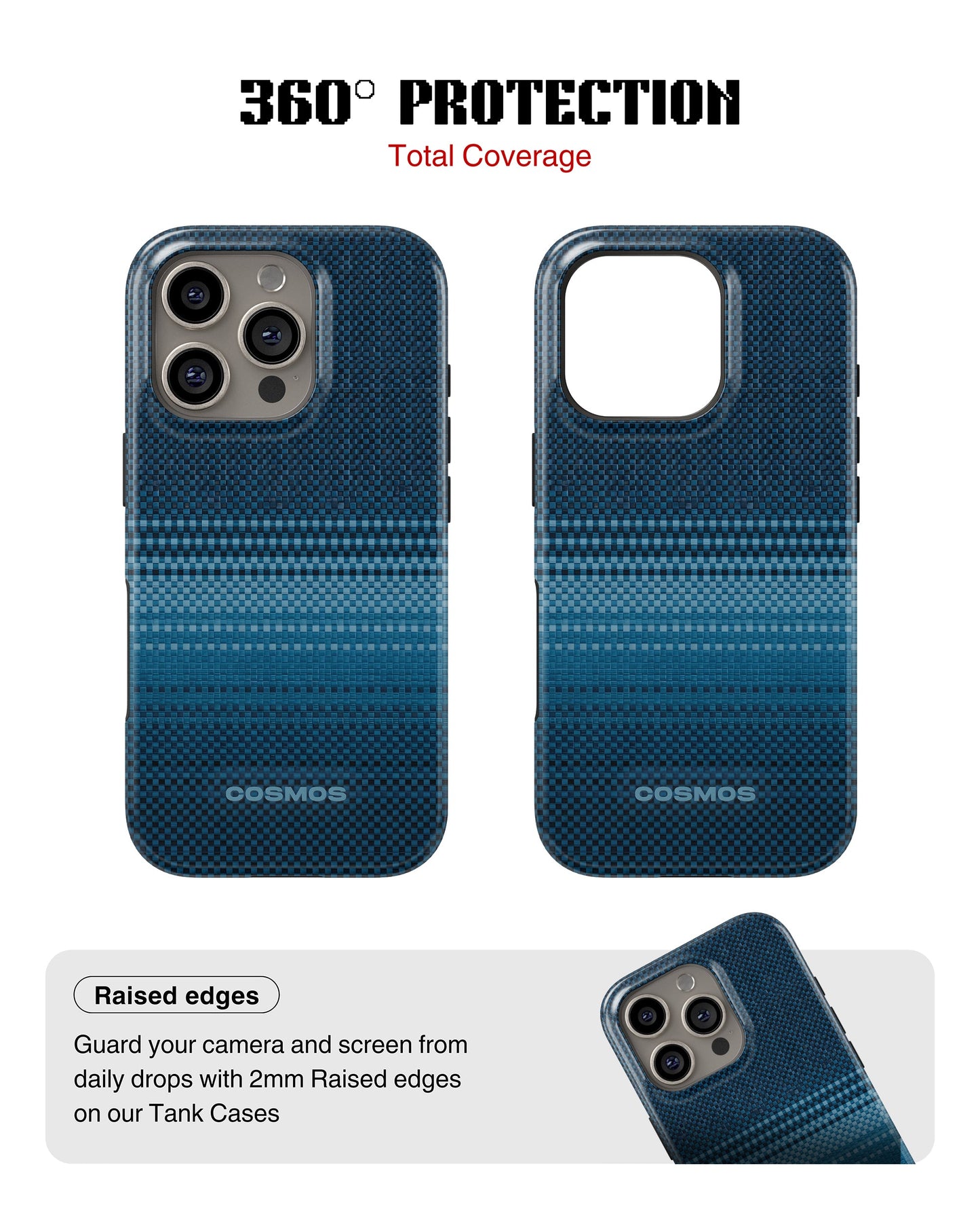 iPhone 14 Pro Tank Case | Textures (Ocean Stitch)