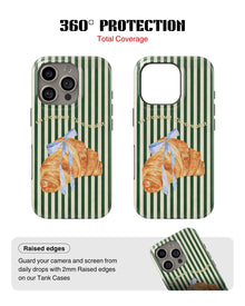 iPhone 15 Pro Tank Case | Girls Aesthetics (Paris Croissant)