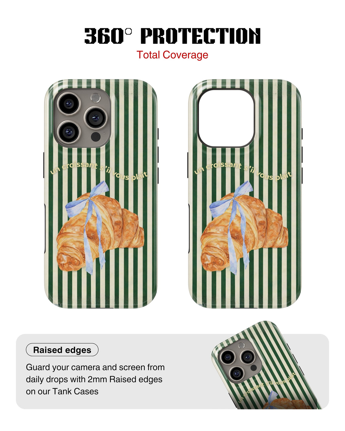 iPhone 12 Pro Tank Case | Girls Aesthetics (Paris Croissant)