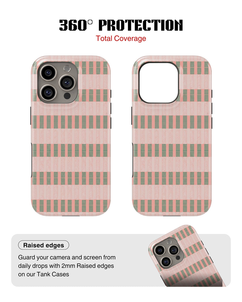 iPhone 14 Pro Max Tank Case | Girls Aesthetics (Pastel Weave)