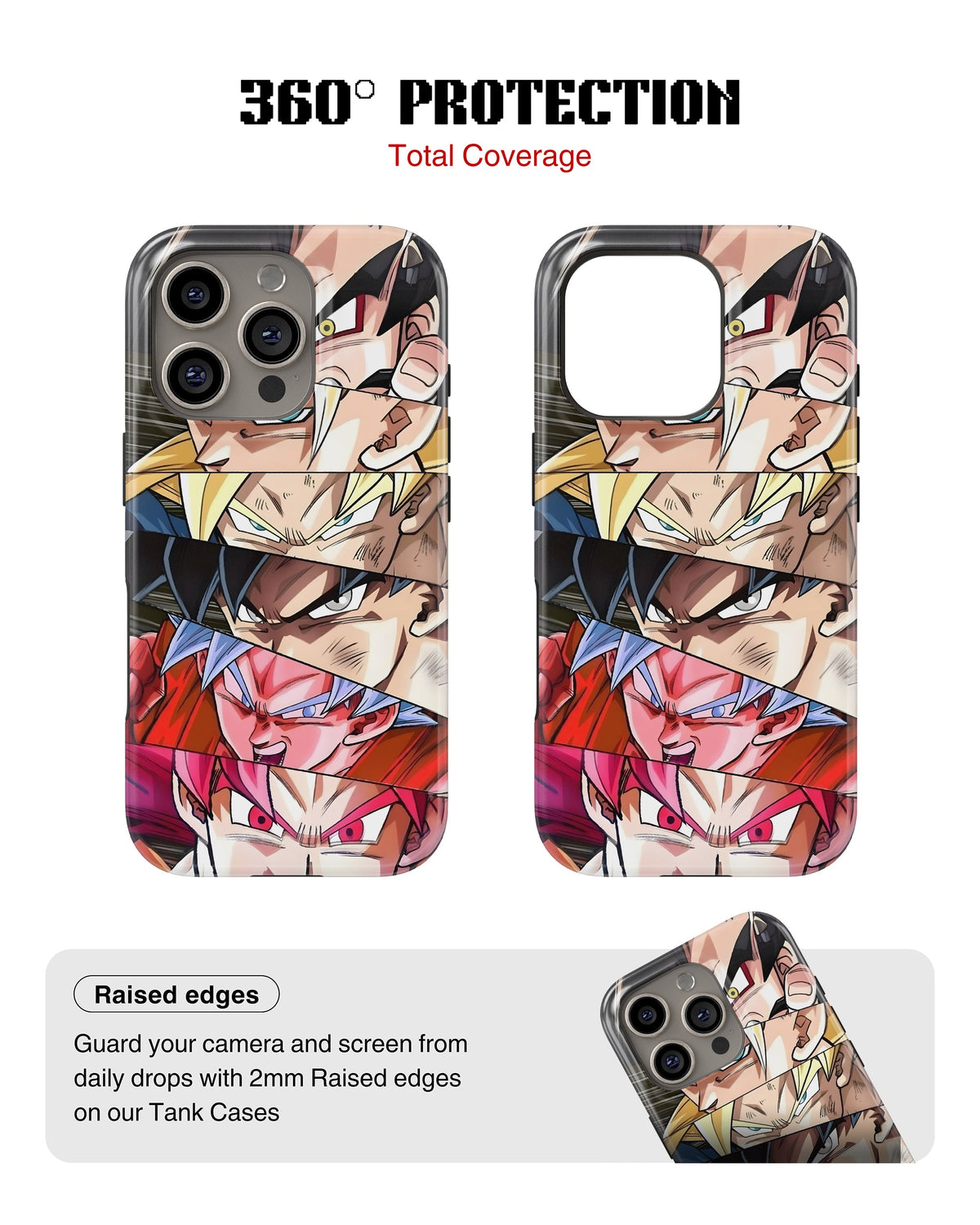 iPhone 15 Pro Tank Case | Anime (Saiyan Faces)