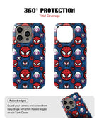 iPhone 15 Pro Max Tank Case | Superhero (Spider Icons)