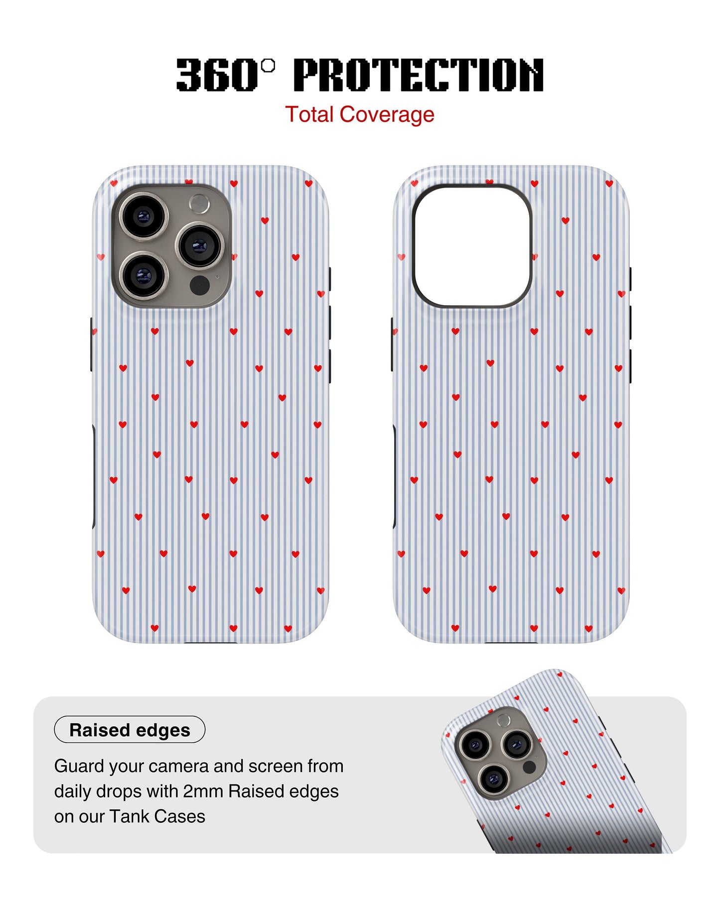 iPhone 12 Pro Tank Case | Girls Aesthetics (Sweet Stripes)