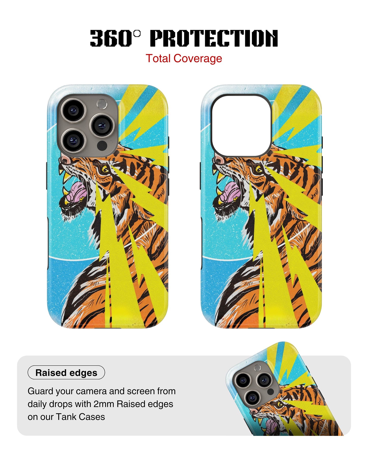 iPhone 15 Pro Tank Case | Modernism (Thunder Roar)