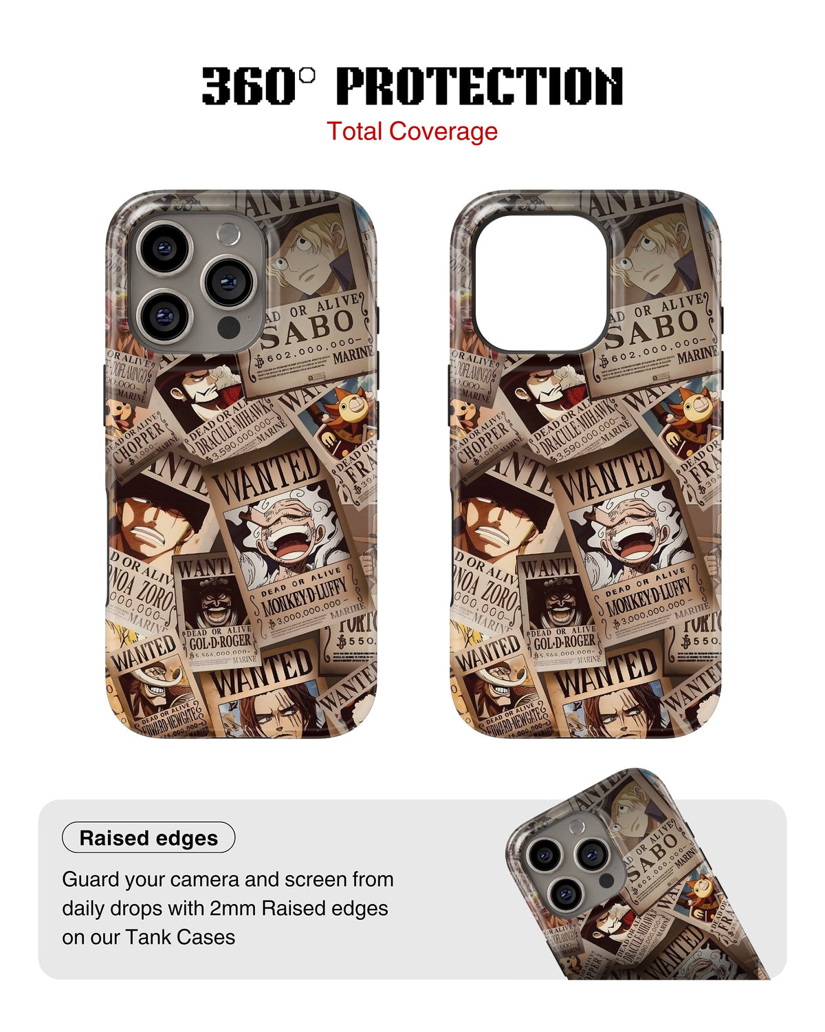 iPhone 13 Pro Max Tank Case | Anime (Wanted Luffy)