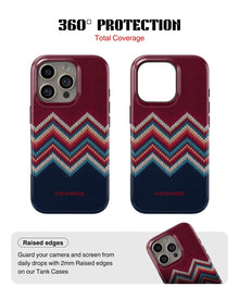 iPhone 14 Pro Tank Case | Textures (Winter Chevron)