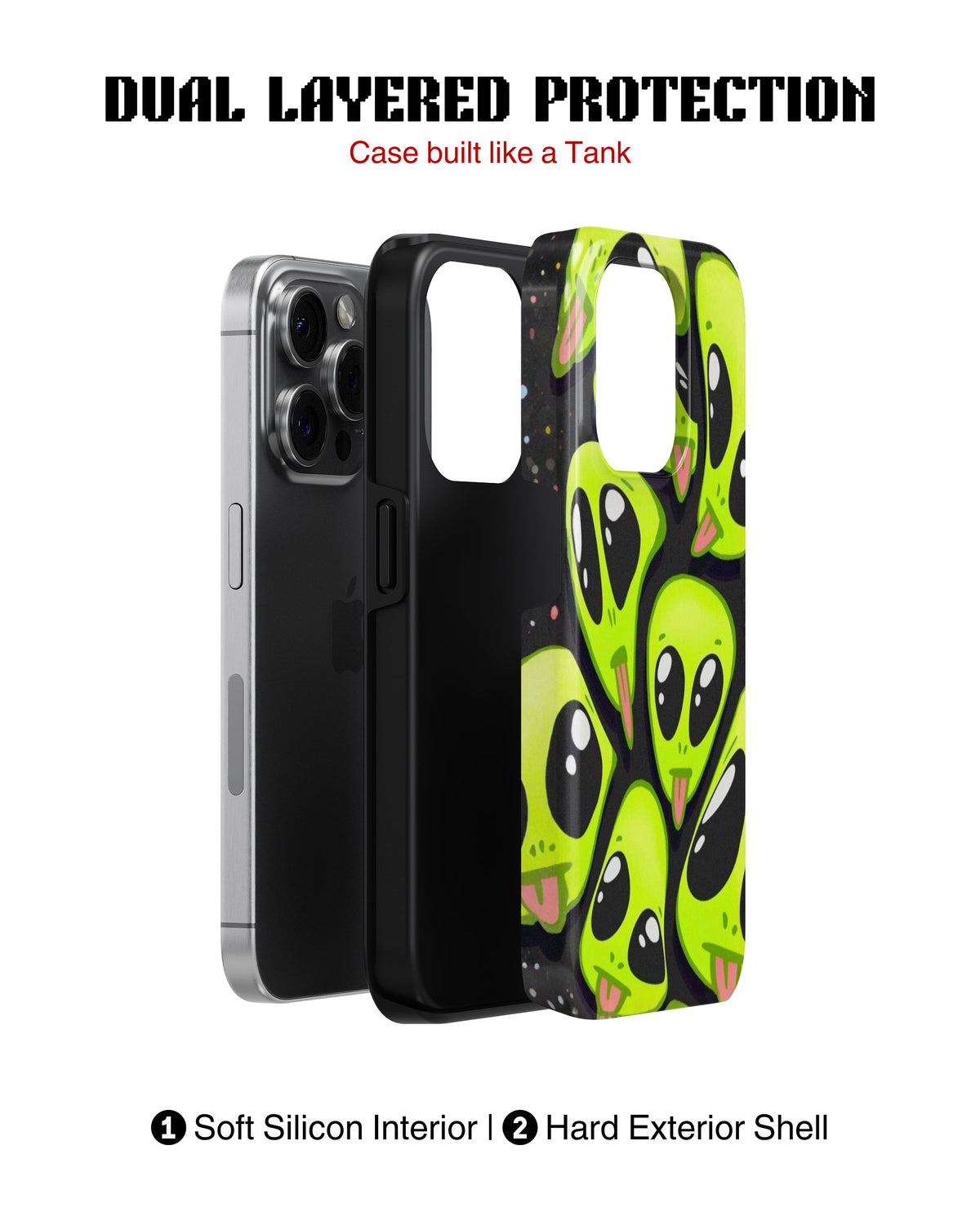 iPhone 13 Pro Max Tank Case | Modernism (Alien Stack)