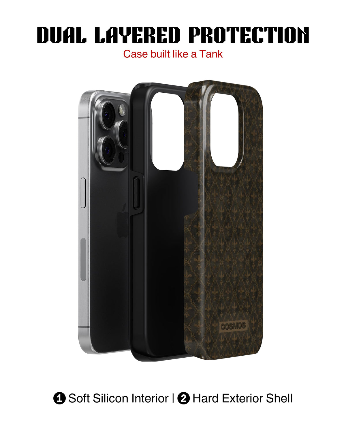 iPhone 13 Pro Max Tank Case | Textures (Antique Fleur)