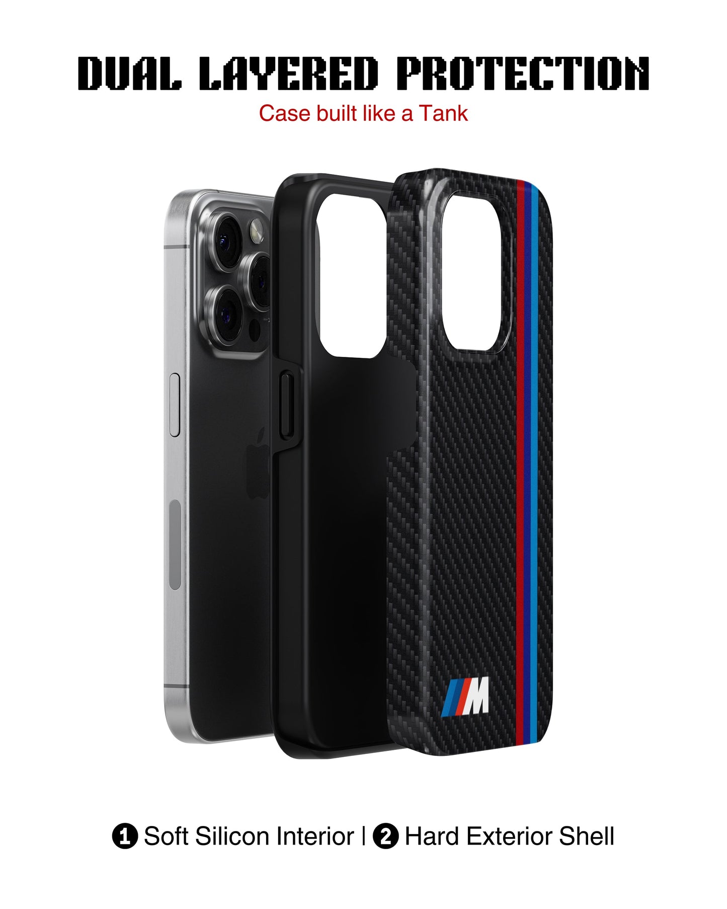 iPhone 12 Pro Tank Case | Sports Car (BMW Carbon)