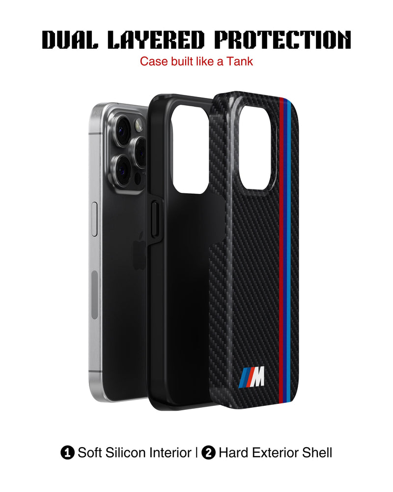 iPhone 14 Pro Max Tank Case | Sports Car (BMW Carbon)