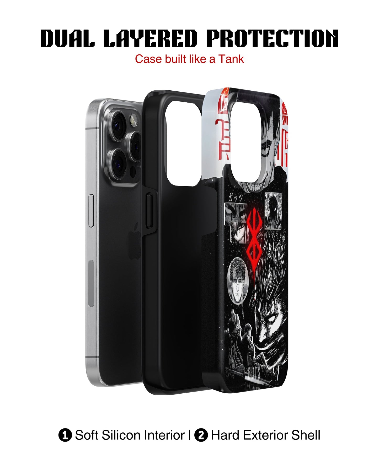 iPhone 14 Pro Max Tank Case | Anime (Black Swordsman)