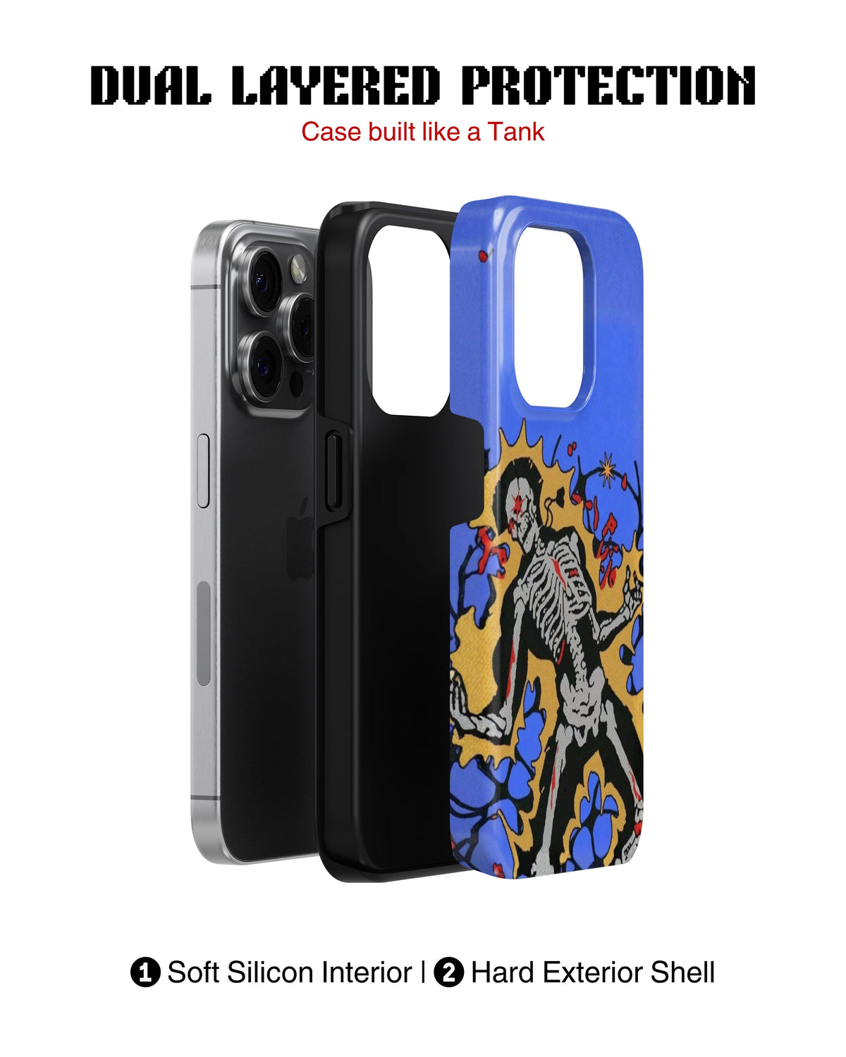 iPhone 13 Pro Tank Case | Modernism (Bone Bloom)