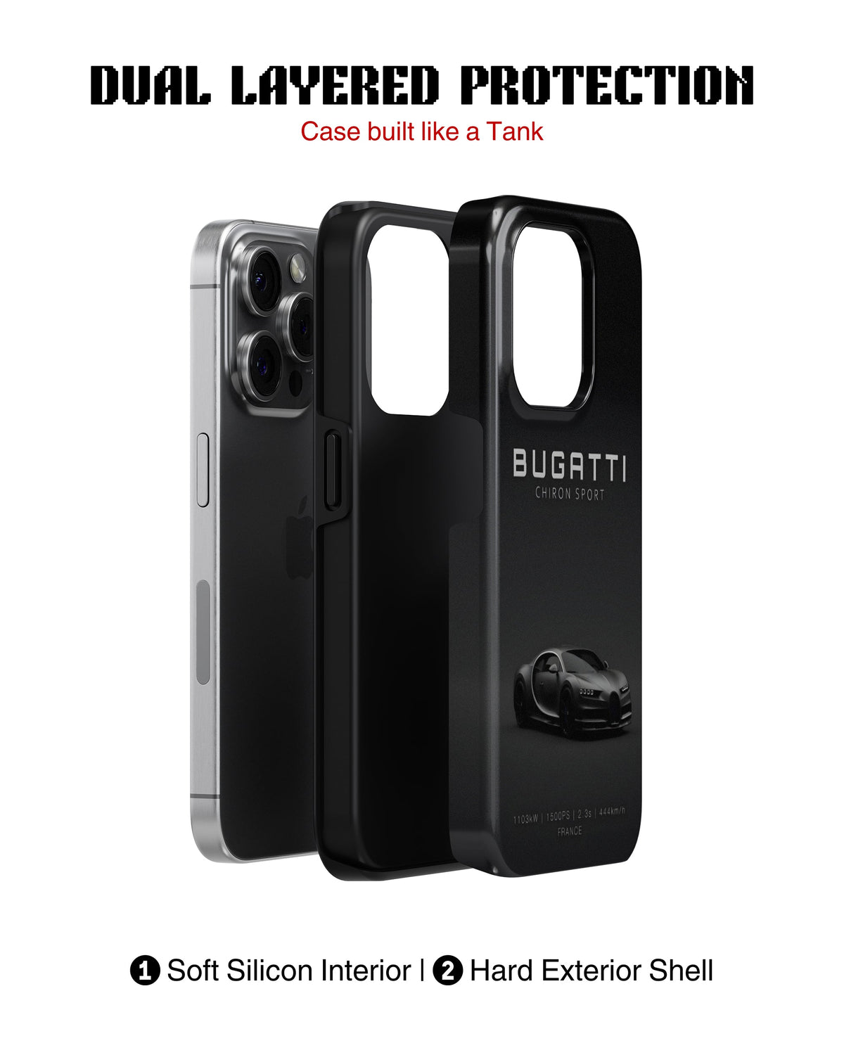 iPhone 14 Pro Tank Case | Sports Car (Bugatti)
