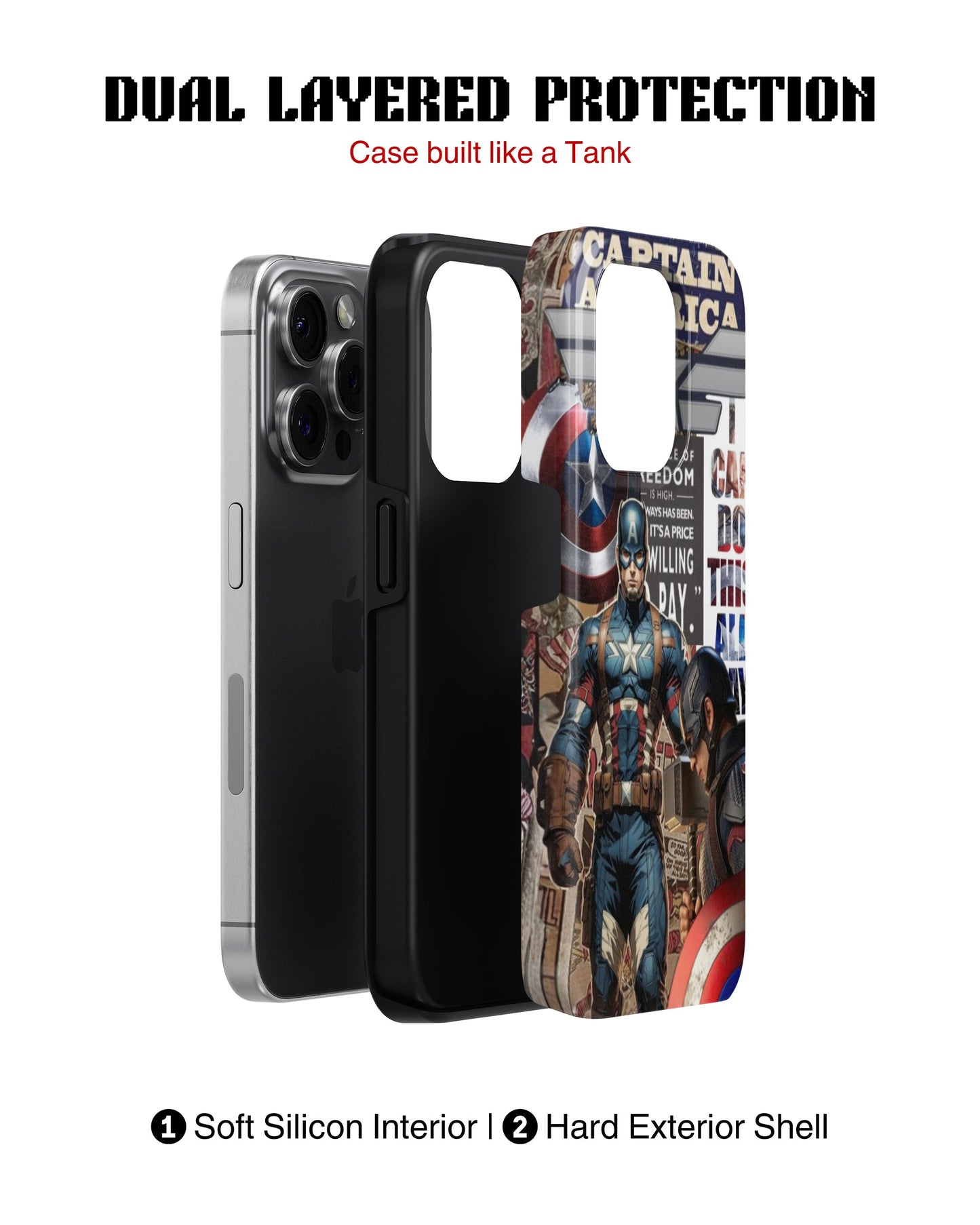 iPhone 12 Pro Max Tank Case | Superhero (Captain America Originals)