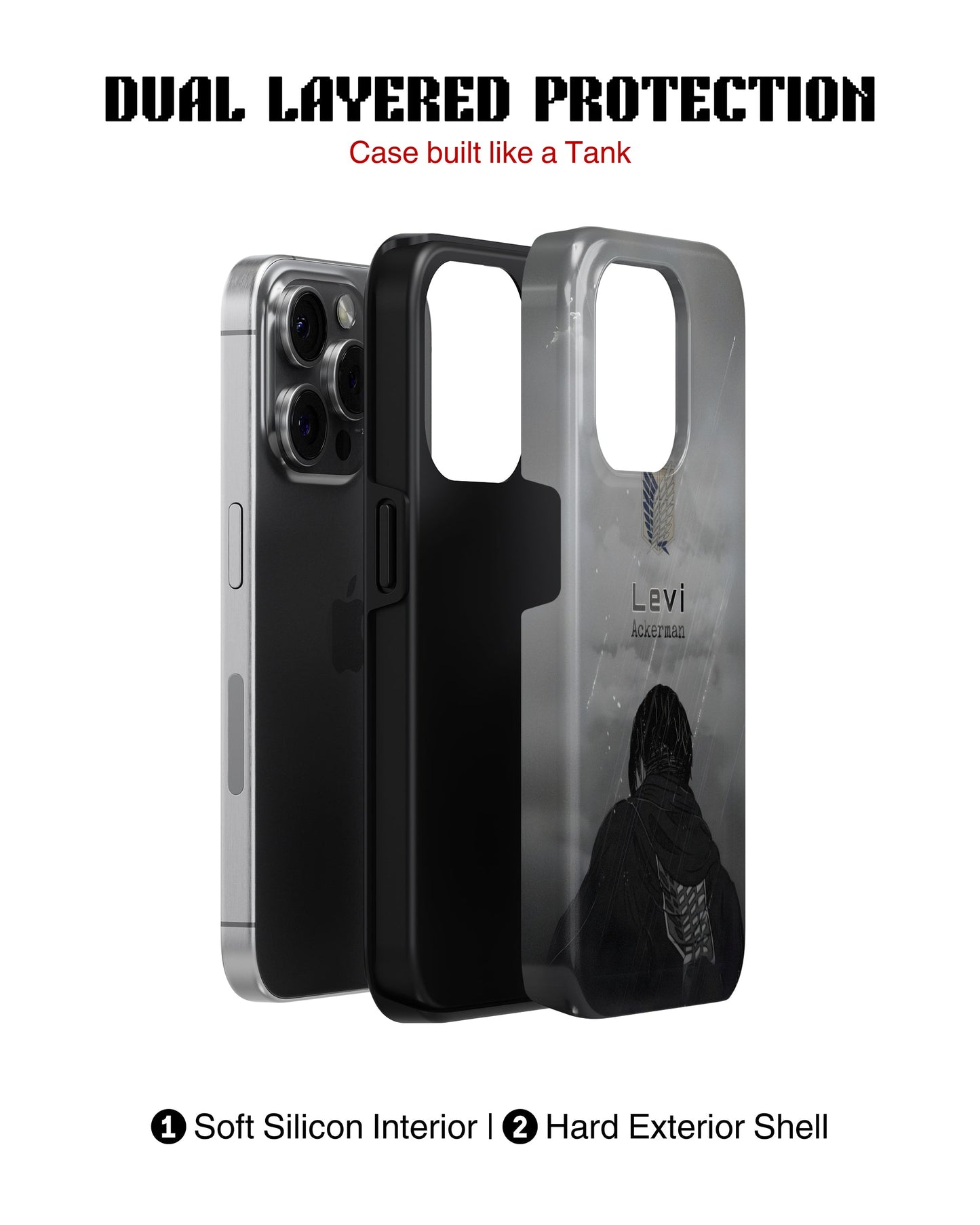 iPhone 12 Pro Max Tank Case | Anime (Captain Levi)