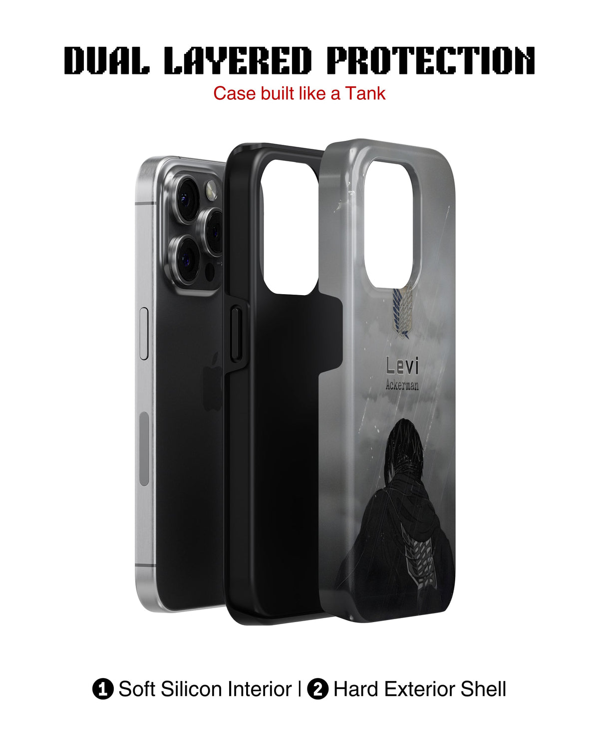 iPhone 13 Pro Tank Case | Anime (Captain Levi)