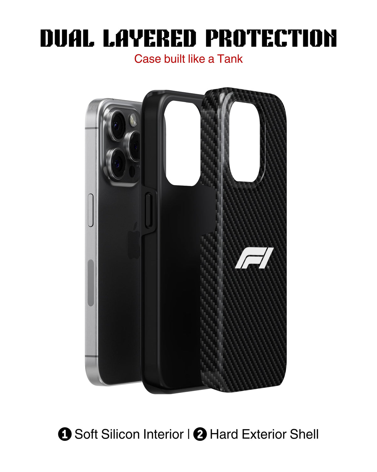 iPhone 12 Pro Tank Case | Formula 1 (Carbon Grid)