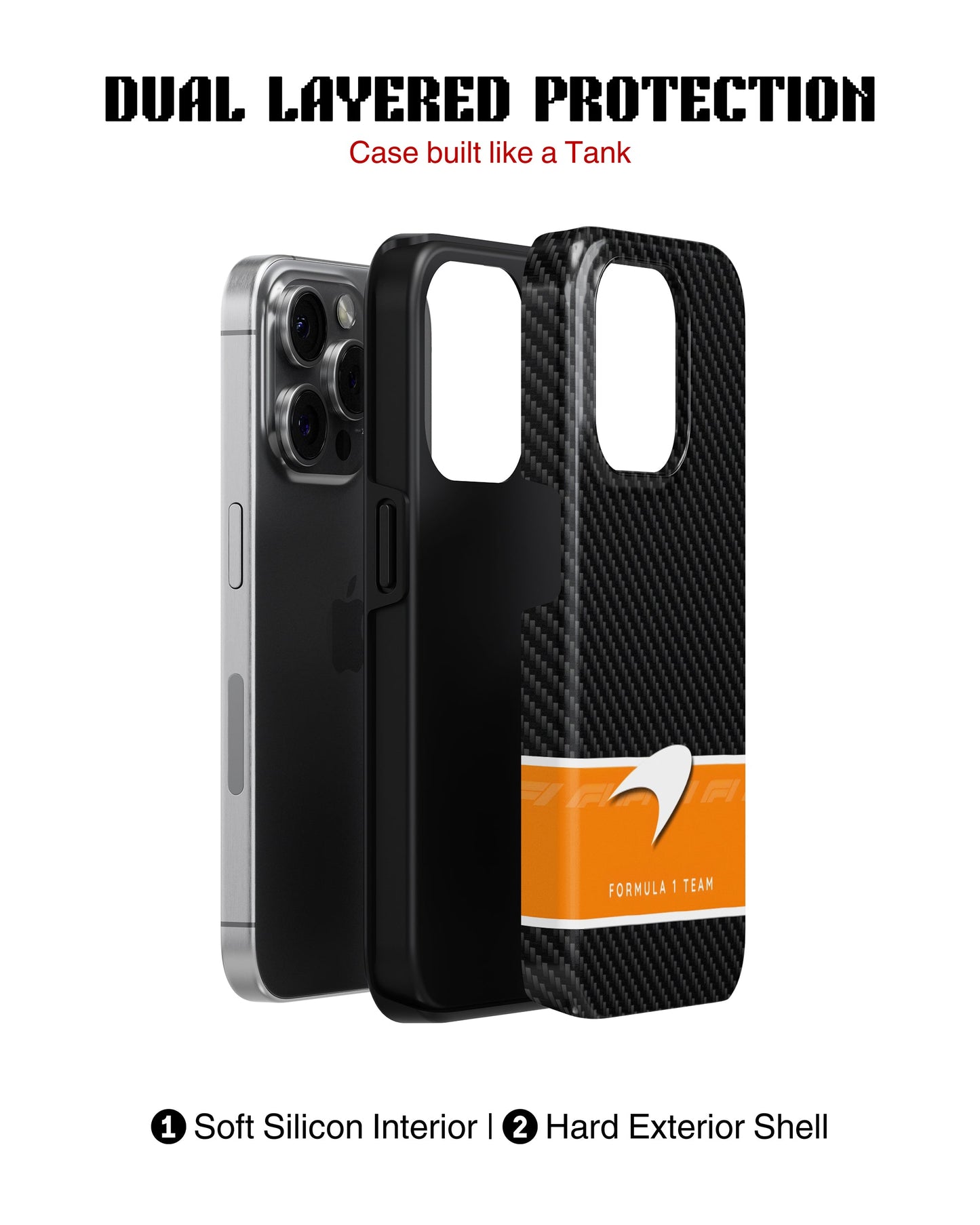 iPhone 13 Pro Tank Case | Formula 1 (Carbon McLaren)