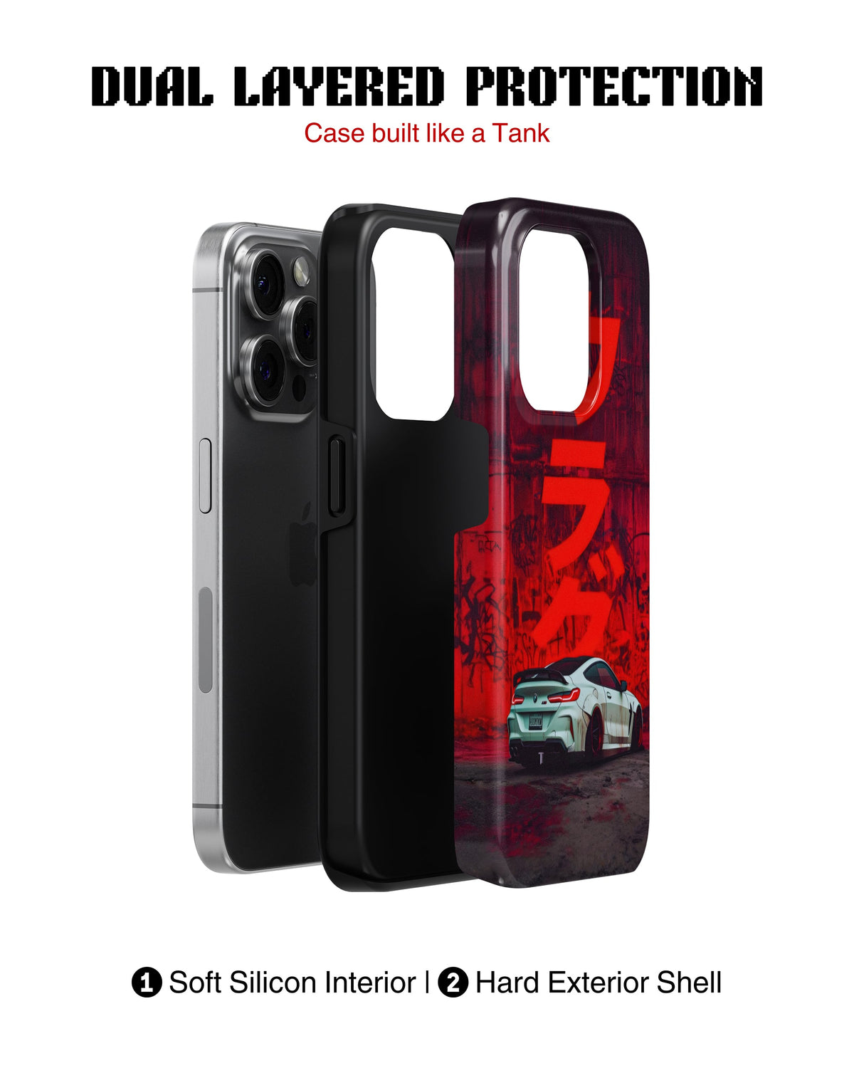 iPhone 14 Pro Max Tank Case | Sports Car (Crimson Drift)