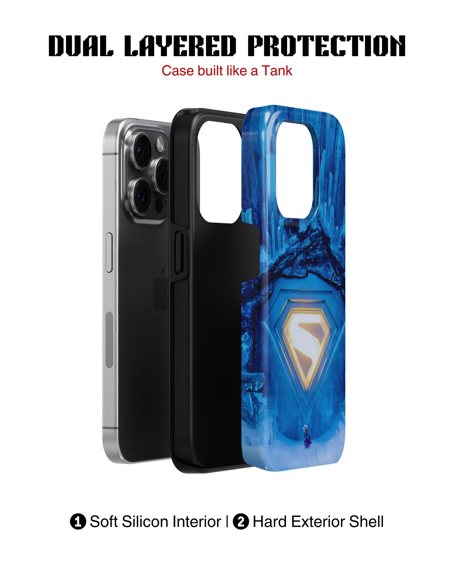 iPhone 13 Pro Tank Case | Superhero (Crystal Fortress)