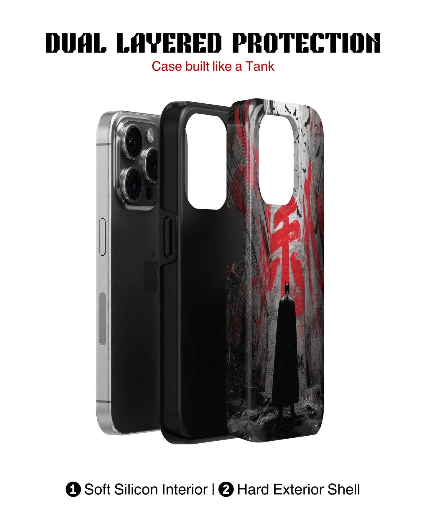 iPhone 13 Pro Max Tank Case | Superhero (Dark Alley)