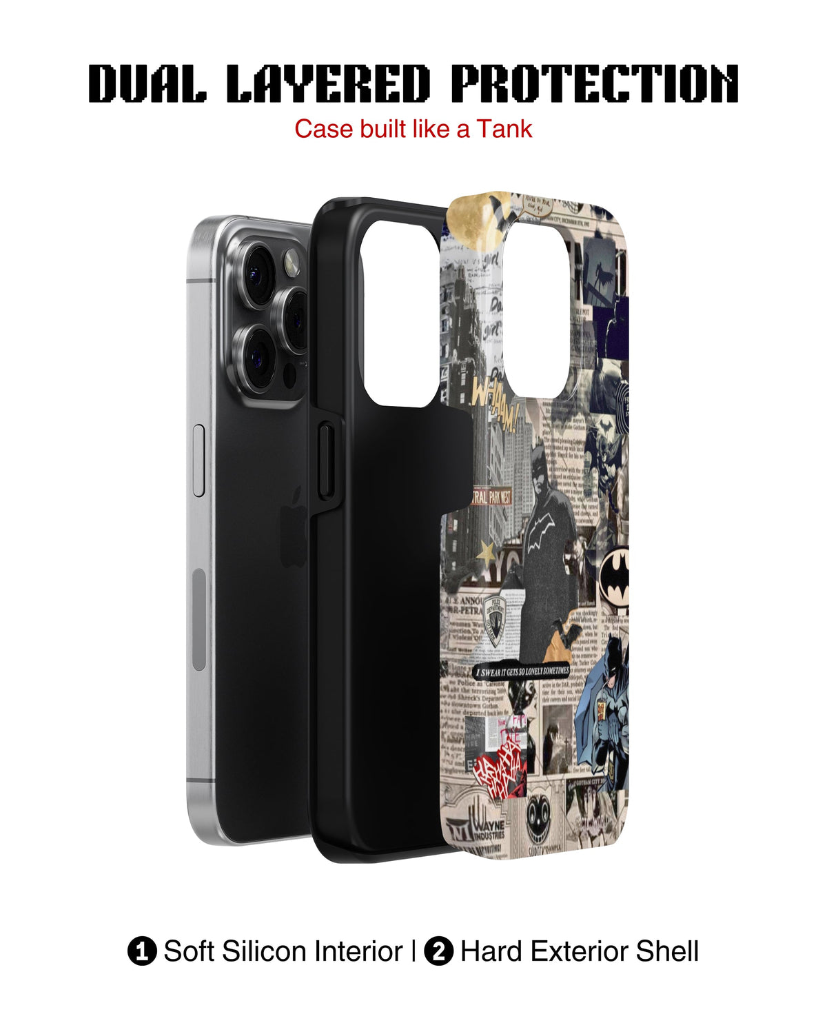 iPhone 12 Pro Tank Case | Superhero (Dark Chronicle)