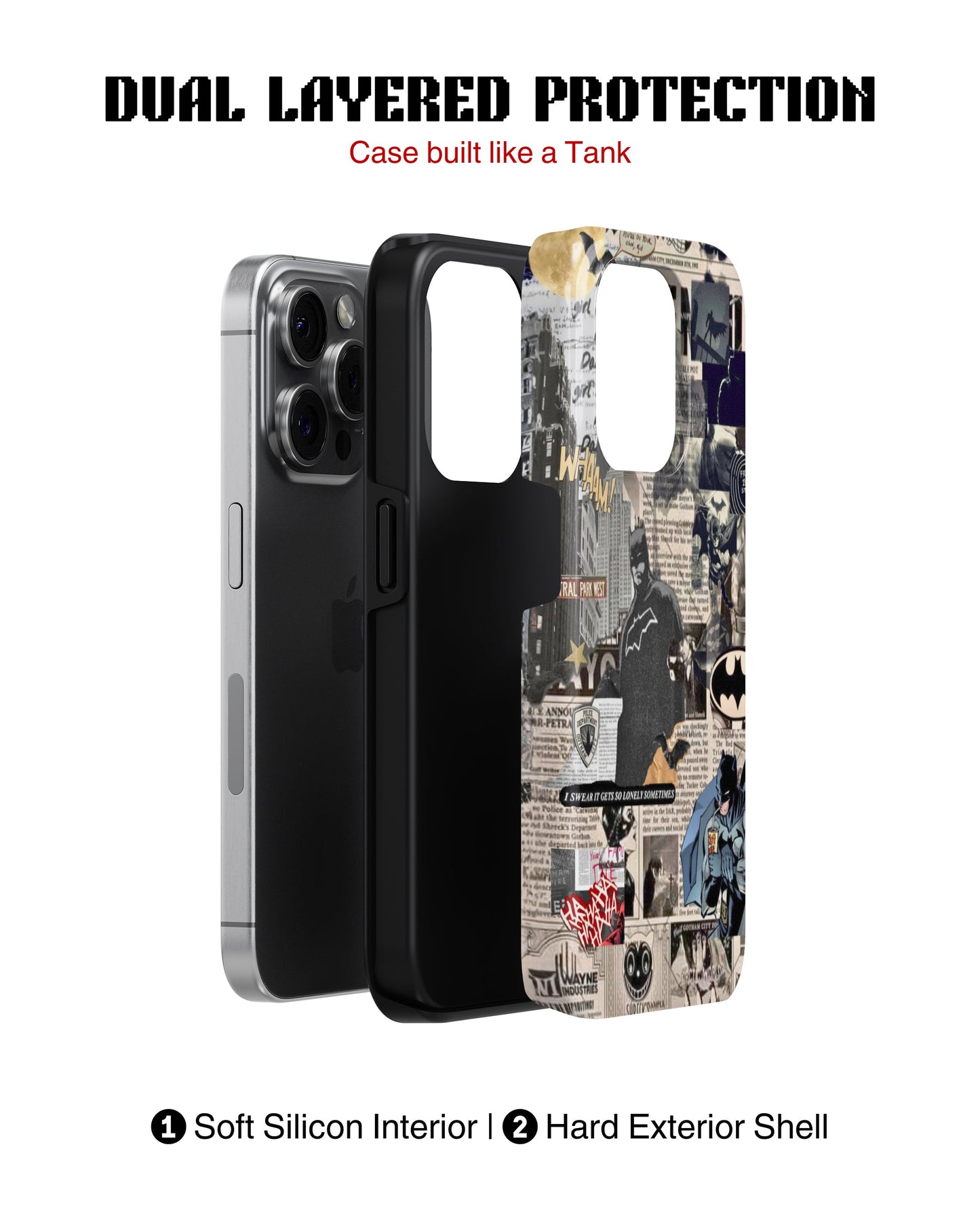 iPhone 12 Pro Tank Case | Superhero (Dark Chronicle)