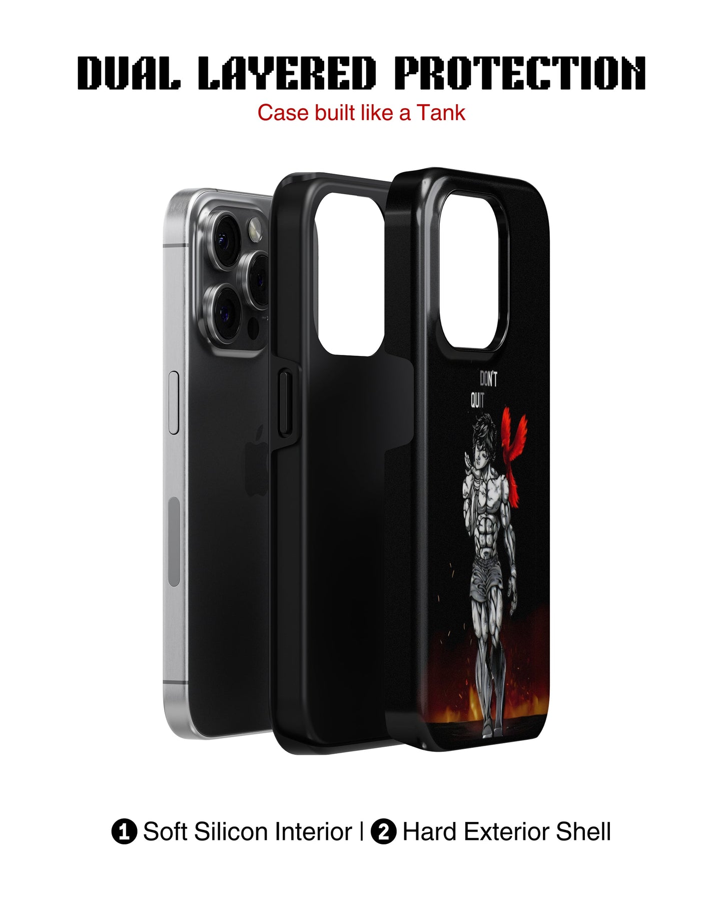 iPhone 14 Pro Max Tank Case | Anime (Dont Quit)