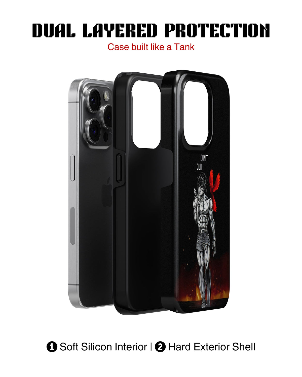 iPhone 16 Pro Max Tank Case | Anime (Dont Quit)
