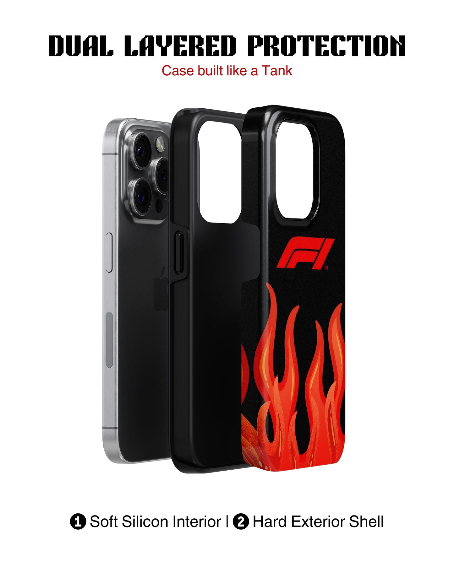 iPhone 14 Pro Tank Case | Formula 1 (F1 Flames)