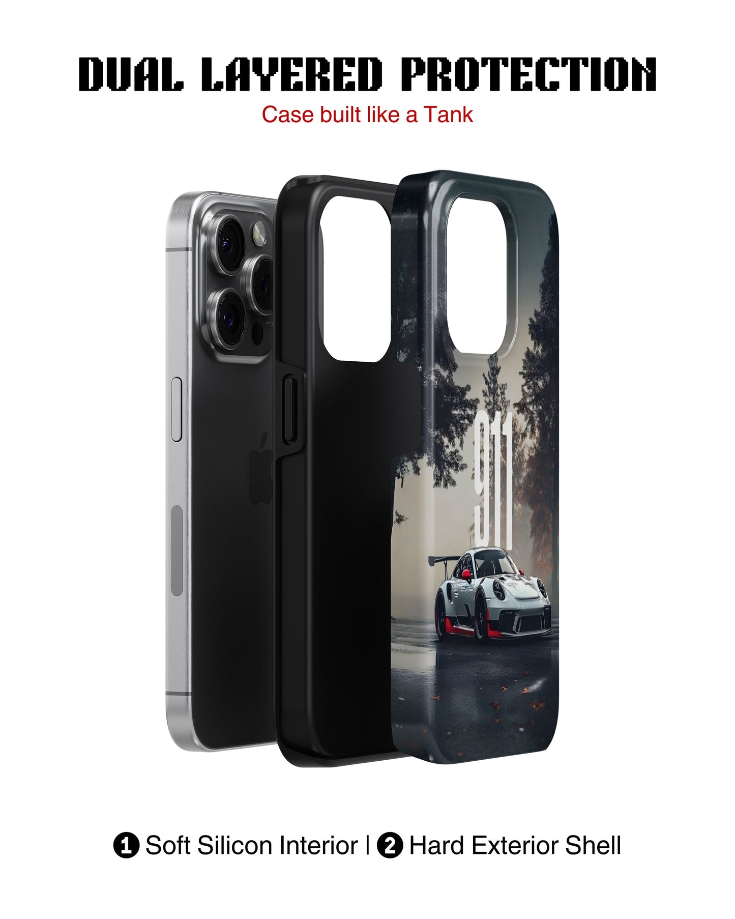 iPhone 16 Pro Tank Case | Sports Car (Forest Run)