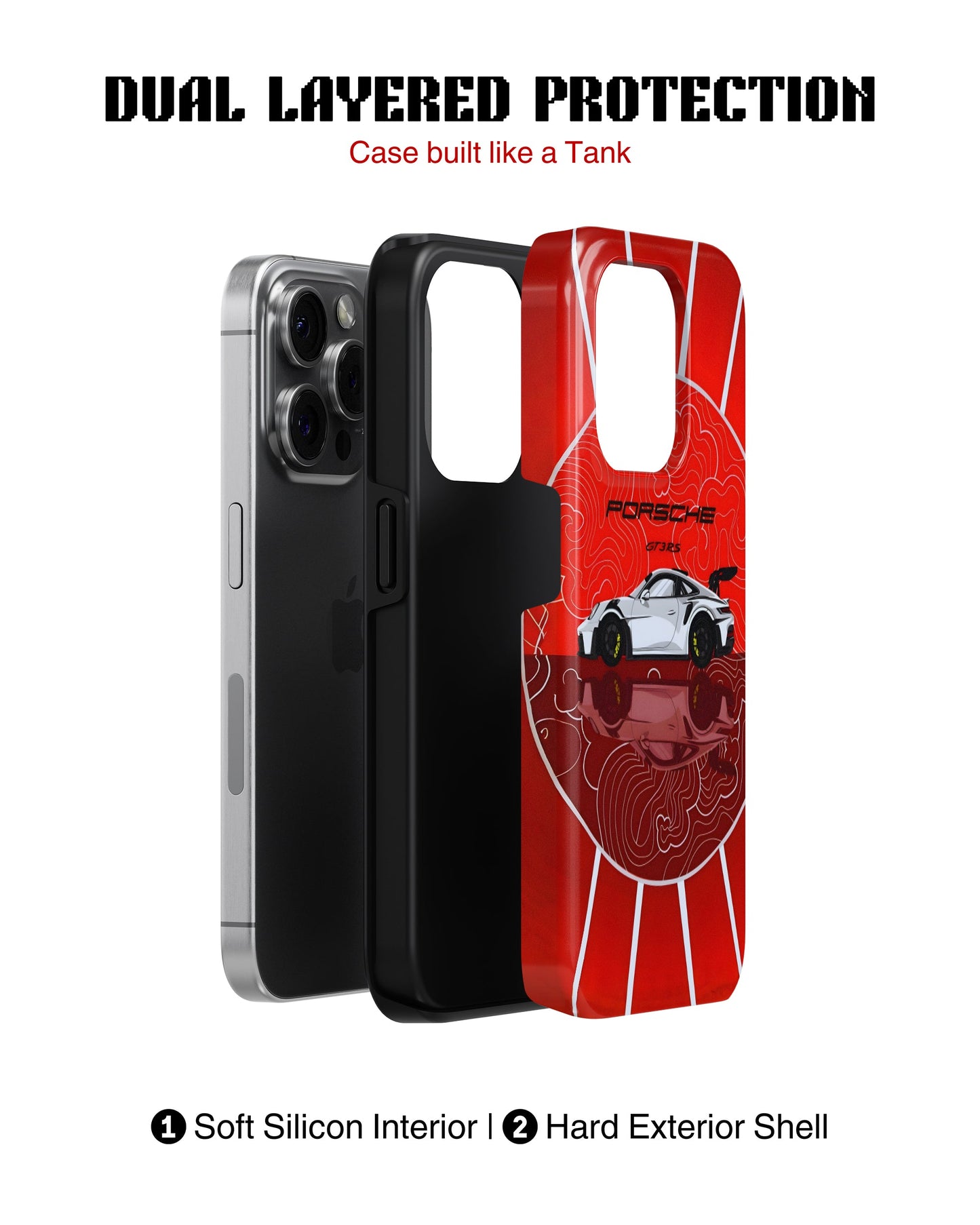 iPhone 15 Pro Max Tank Case | Sports Car (GT3 Pulse)