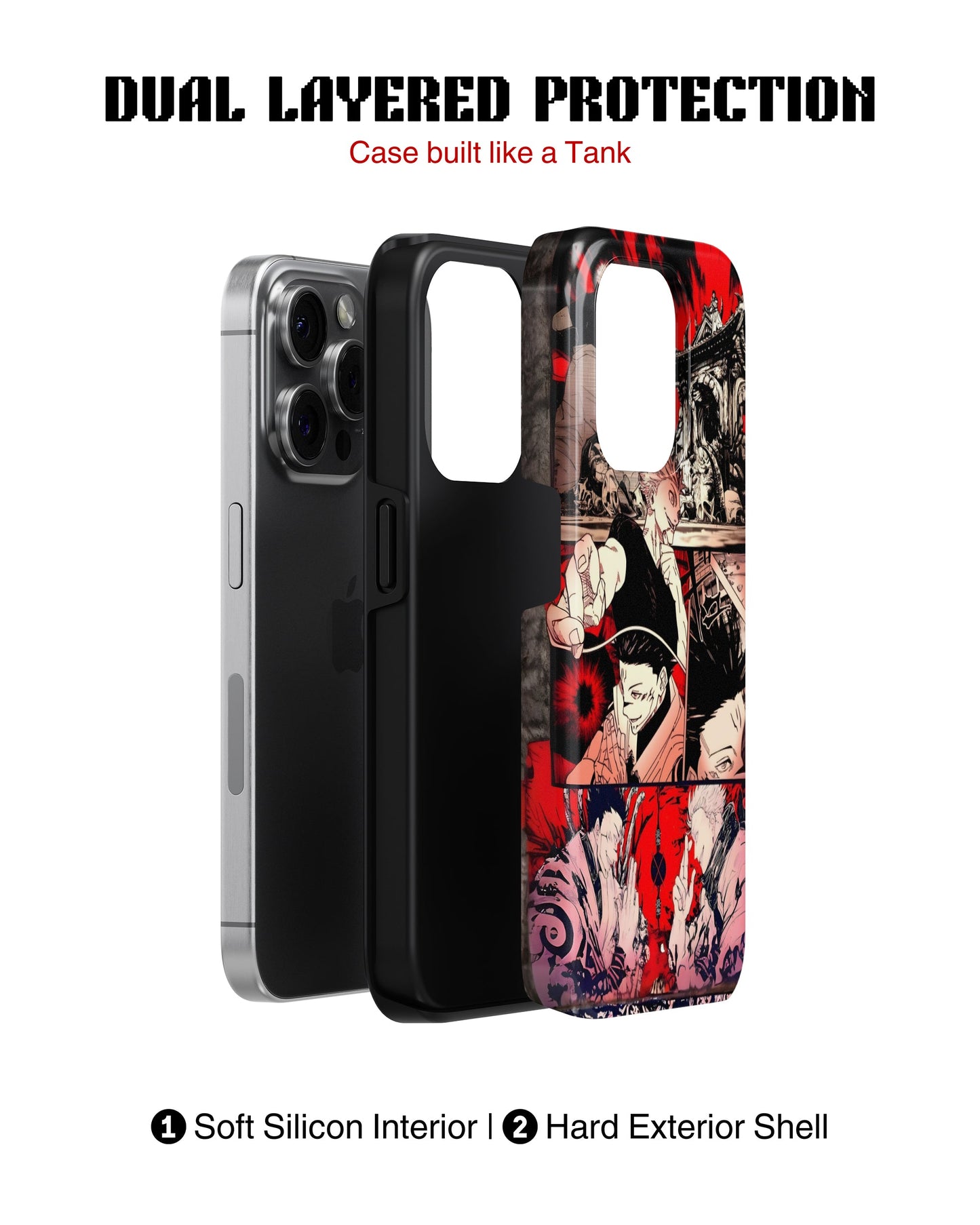 iPhone 17 Pro Max Tank Case | Anime (Gojo vs Sukuna)
