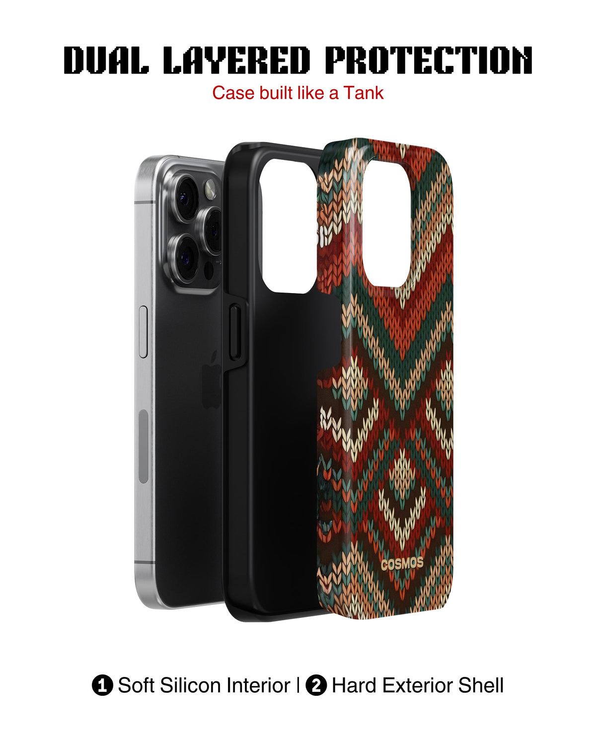 iPhone 12 Pro Tank Case | Textures (Heritage Knit)