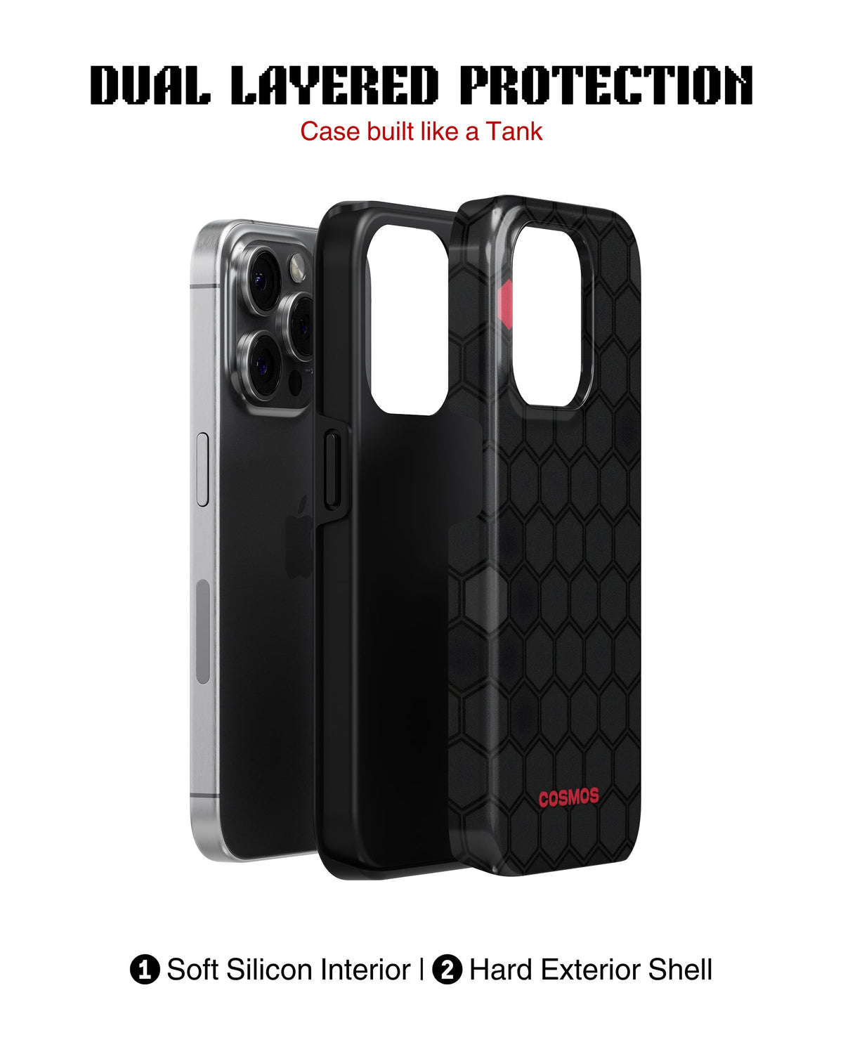 iPhone 16 Pro Tank Case | Textures (Hex Core)