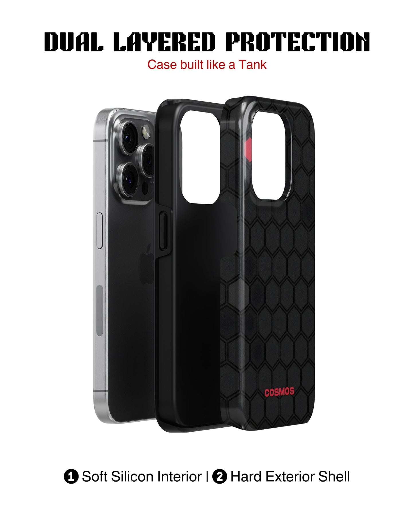 iPhone 17 Pro Tank Case | Textures (Hex Core)
