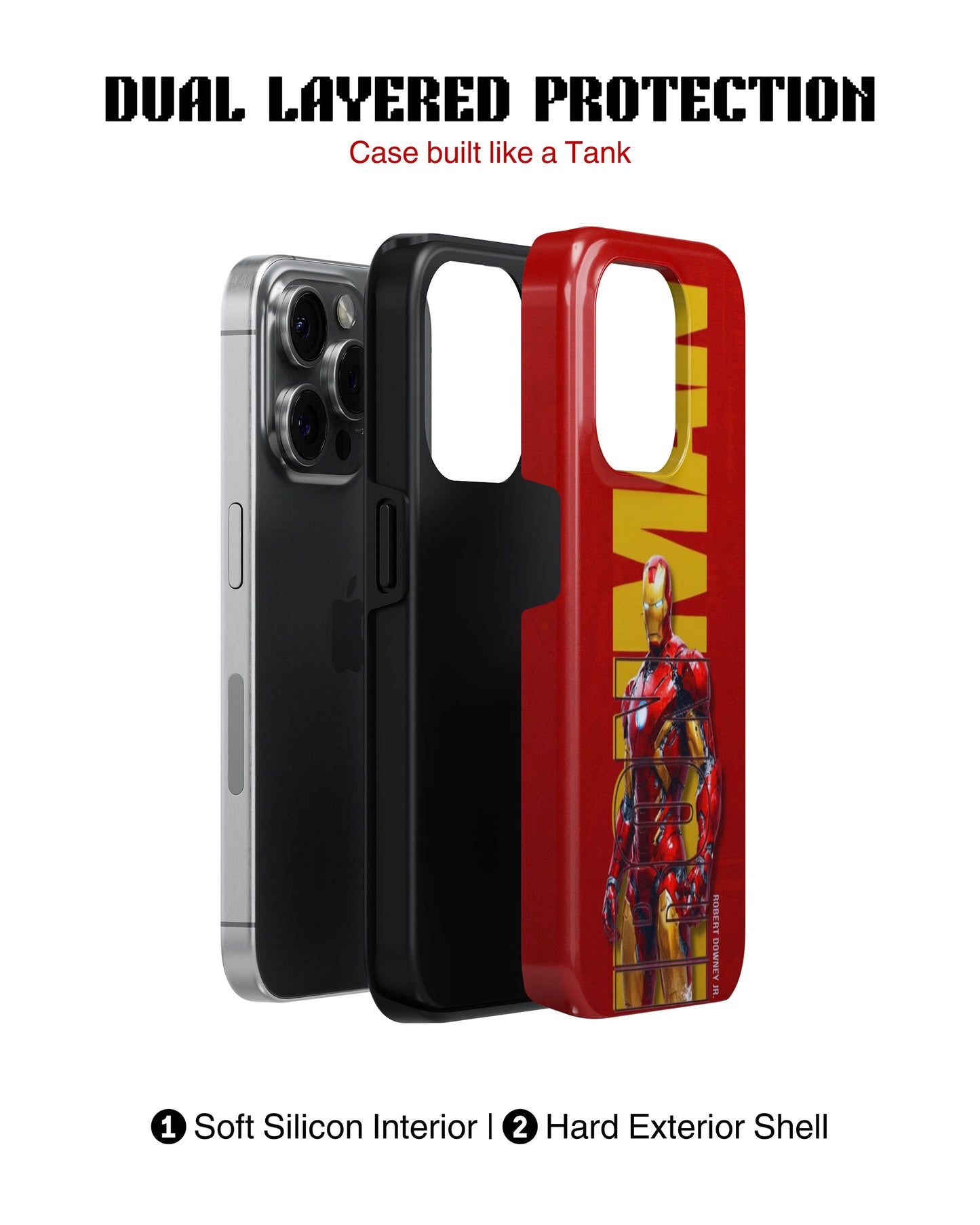 iPhone 13 Pro Max Tank Case | Superhero (Iron Ascend)