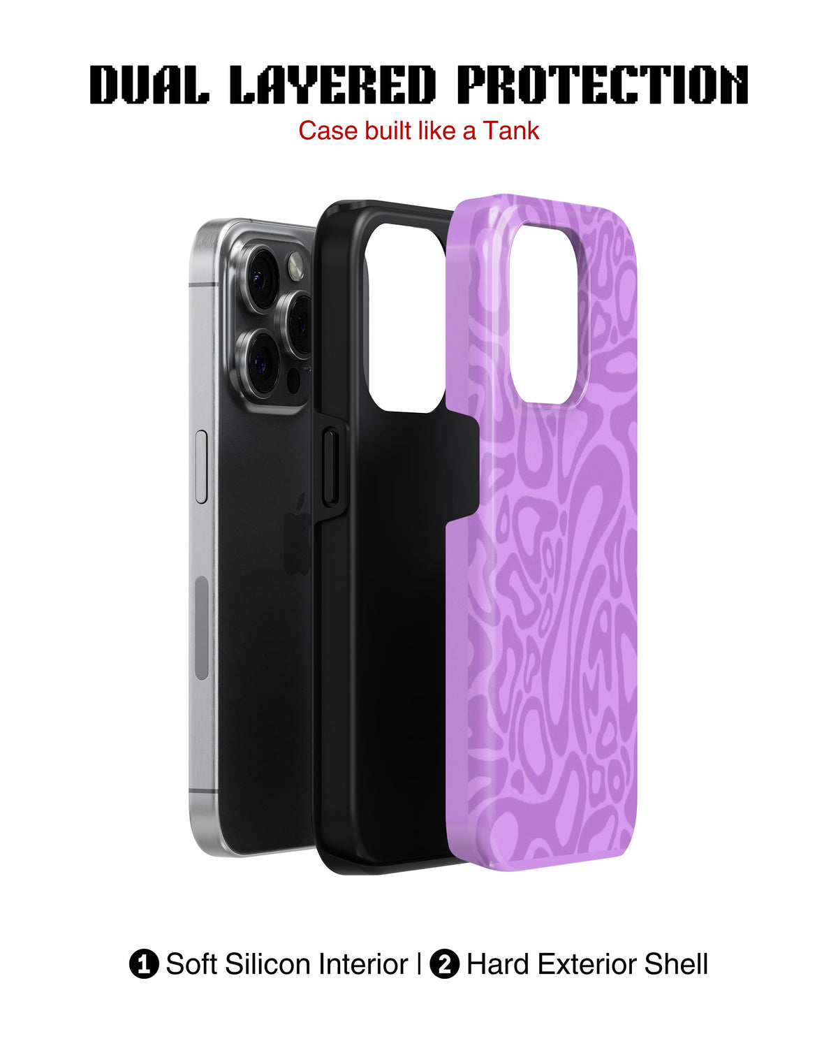 iPhone 13 Pro Tank Case | Modernism (Lilac Melt)