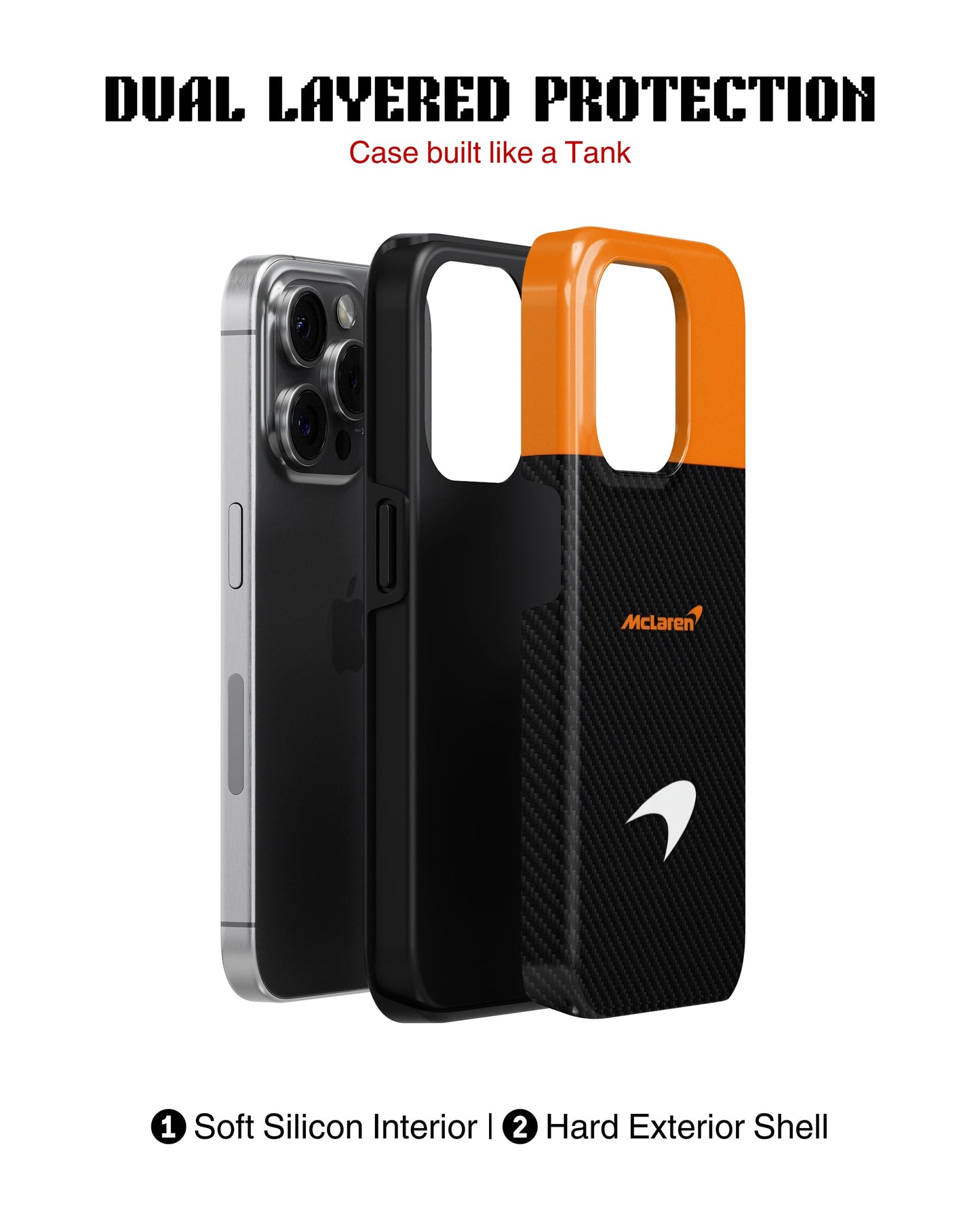 iPhone 12 Pro Max Tank Case | Formula 1 (McLaren Carbon)