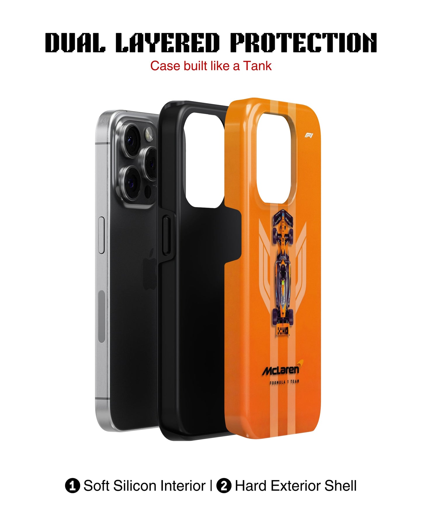 iPhone 13 Pro Max Tank Case | Formula 1 (McLaren Classics)