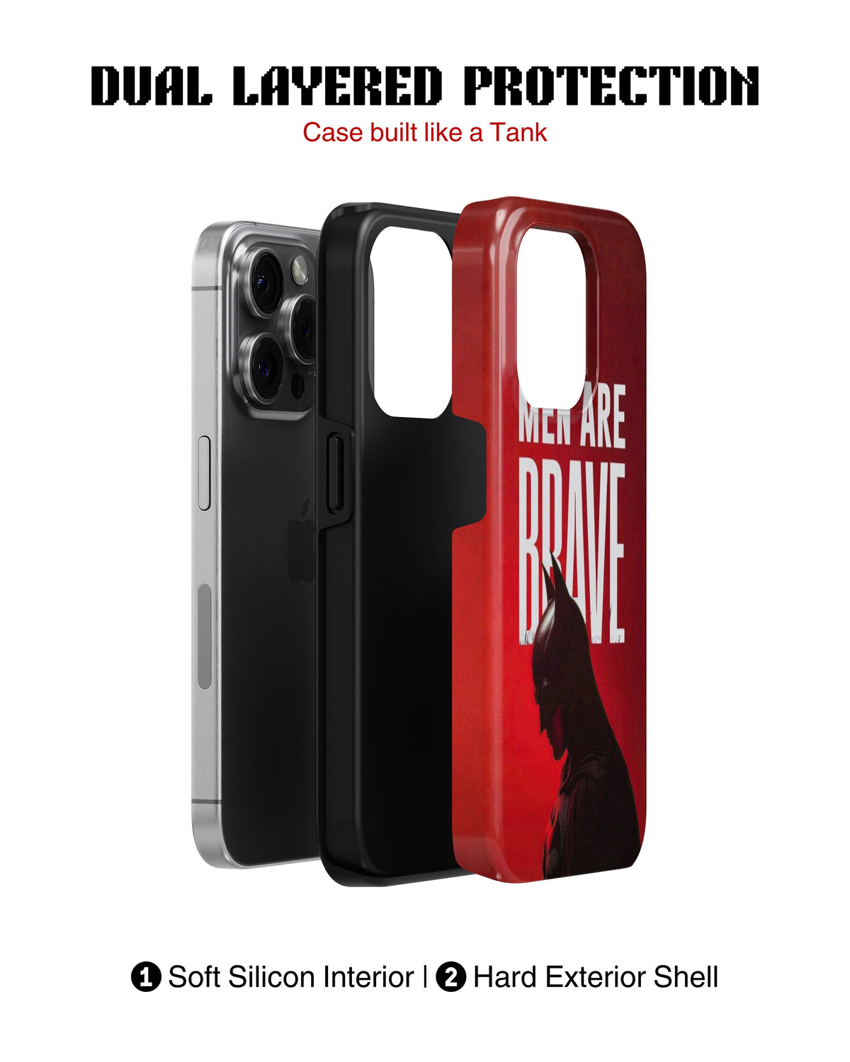 iPhone 12 Pro Tank Case | Superhero (Men are Brave)