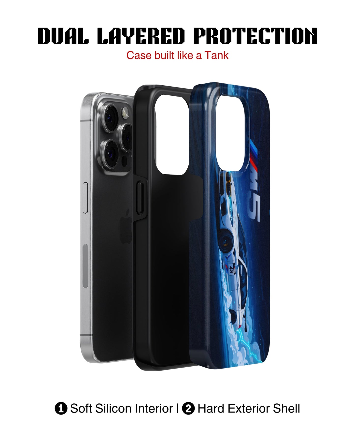 iPhone 15 Pro Tank Case | Sports Car (Midnight M5)